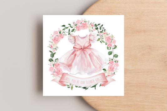 Will You Be Our Flower Girl Proposal Card