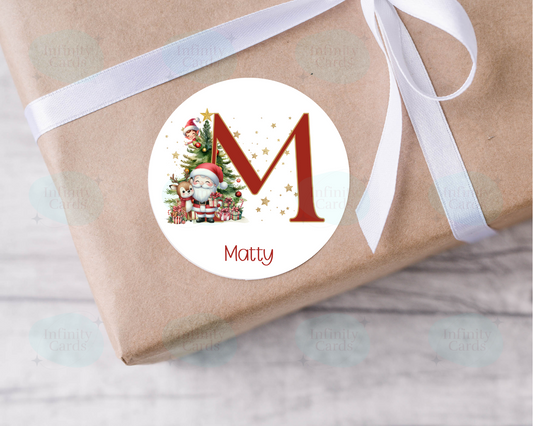 Personalised Initial Santa Christmas Present Labels