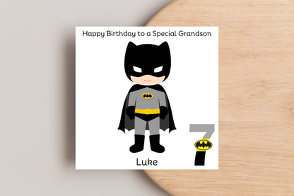Personalised Batman Birthday Card