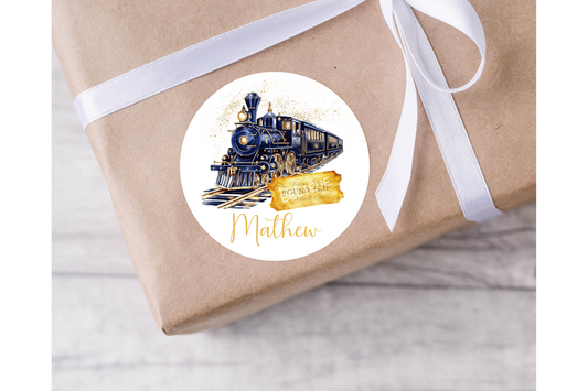 Personalised Christmas Express Golden Ticket Christmas Present Labels