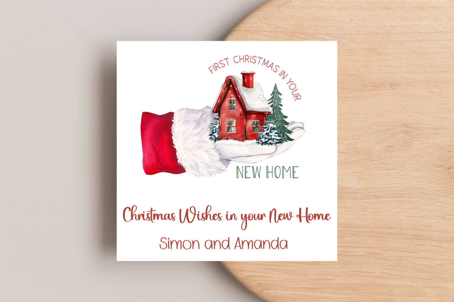 Personalised Christmas Wishes in your new home Christmas Card