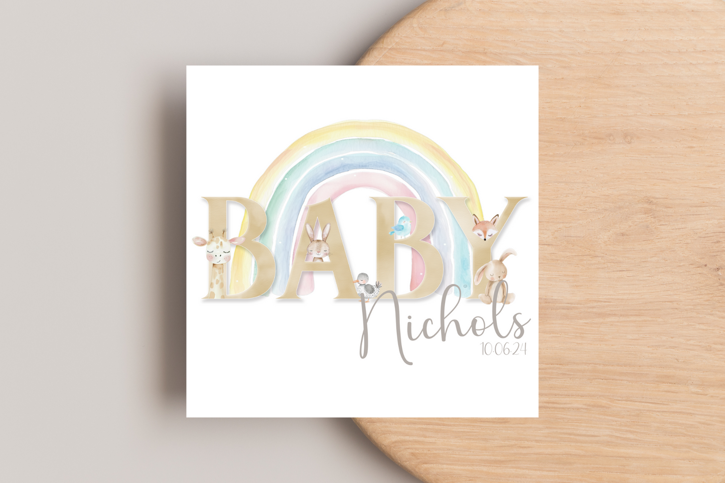 Personalised Baby Arrival Card