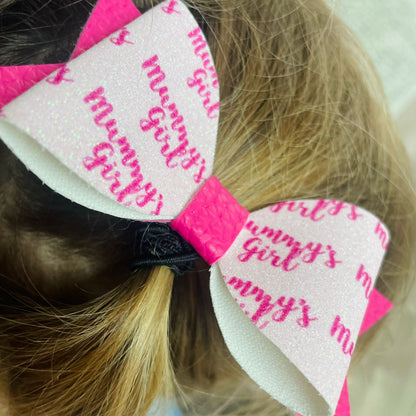Mummy’s girl glittery Hair bow
