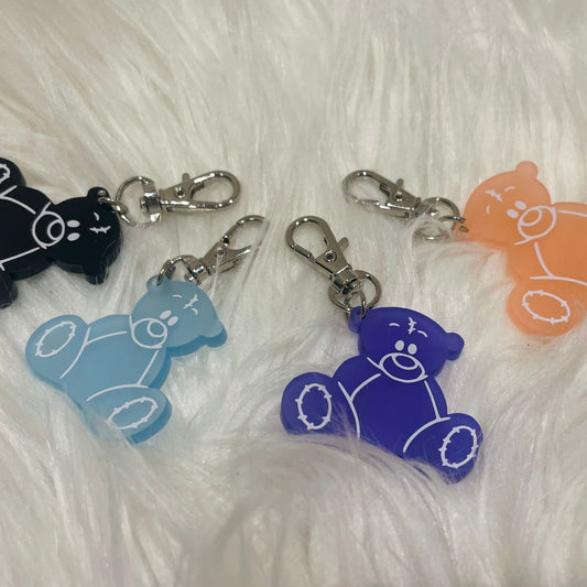 Teddy bear Bag tag keyring