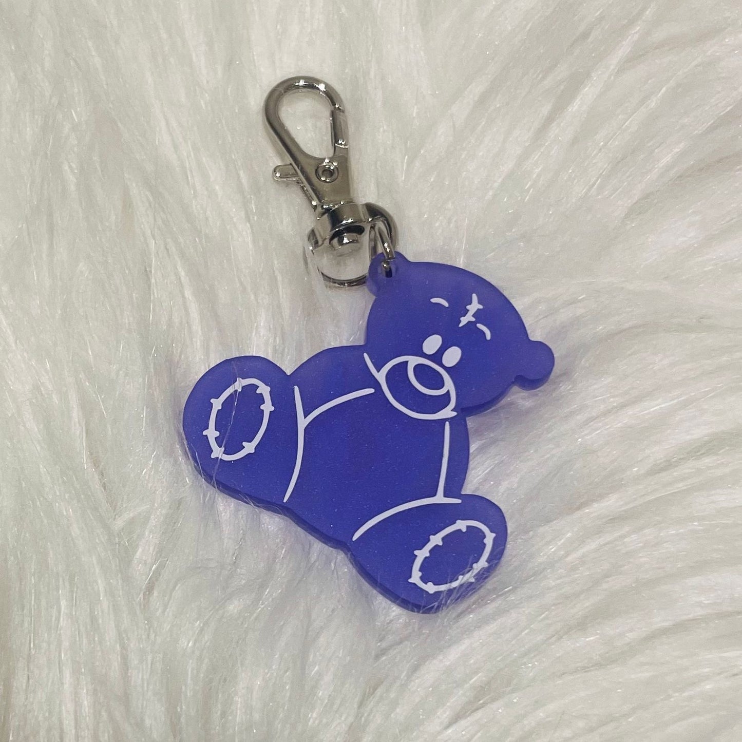 Teddy bear Bag tag keyring