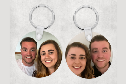 Double sided Photo Keyring - Round