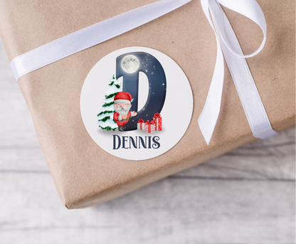 Personalised Initial Santa Christmas Present Labels