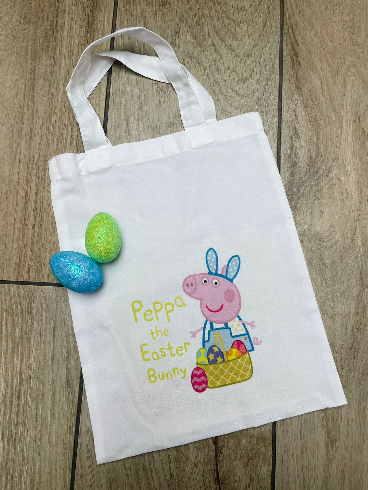 Personalised Peppa Pig Easter Bunny Bag