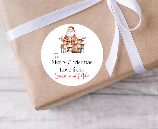 Personalised Santa Christmas Present Labels