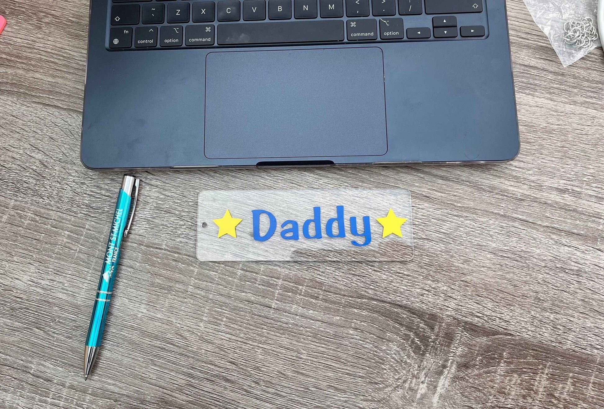 Personalised Clear Acrylic Daddy/Dad Bookmark - Great Father's Day Gift!