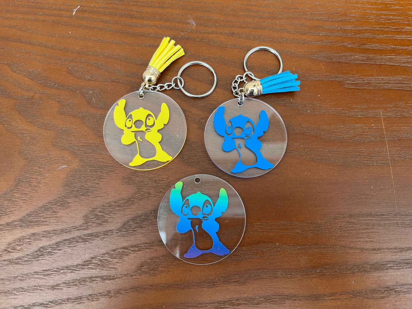 Stitch Acrylic Keyring with tassel - Unique Design for Fans