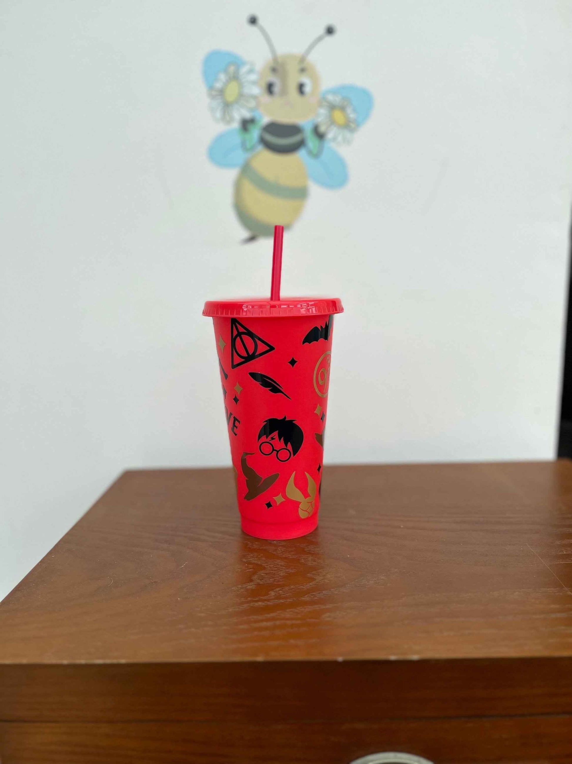 Red Magical Wizard Reusable Cold Cup