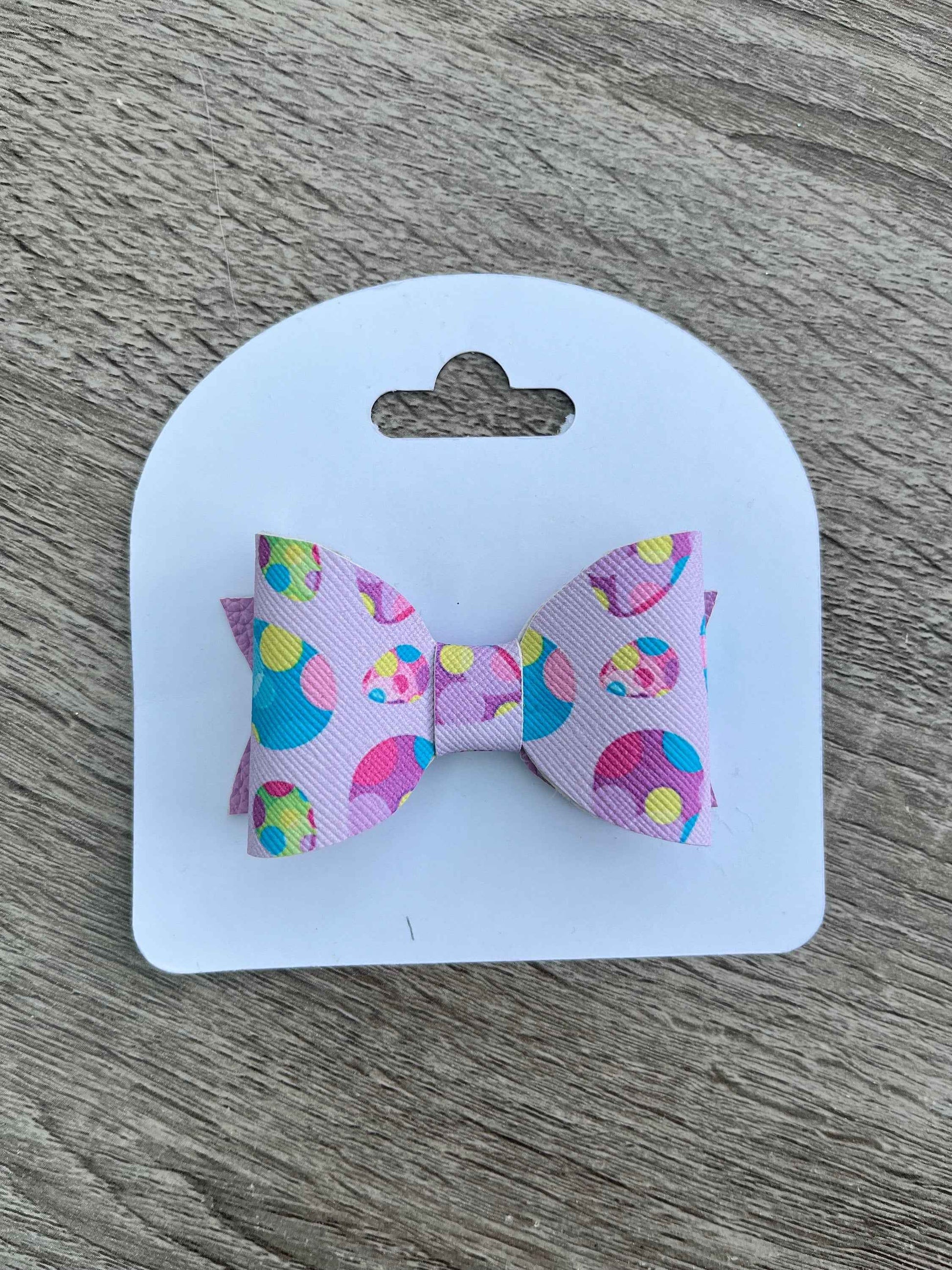 Purple Easter Egg Girls Hair Bow