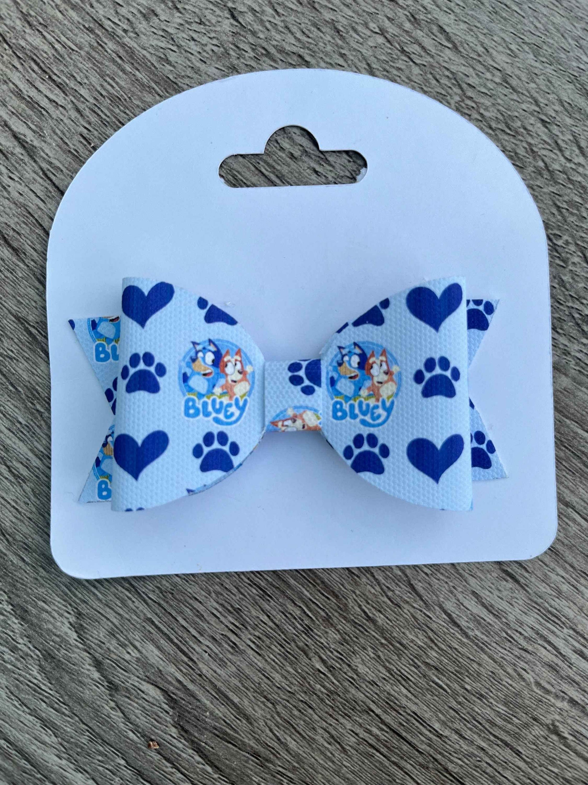 Bluey Paws and Hearts design Girls Hair Bow